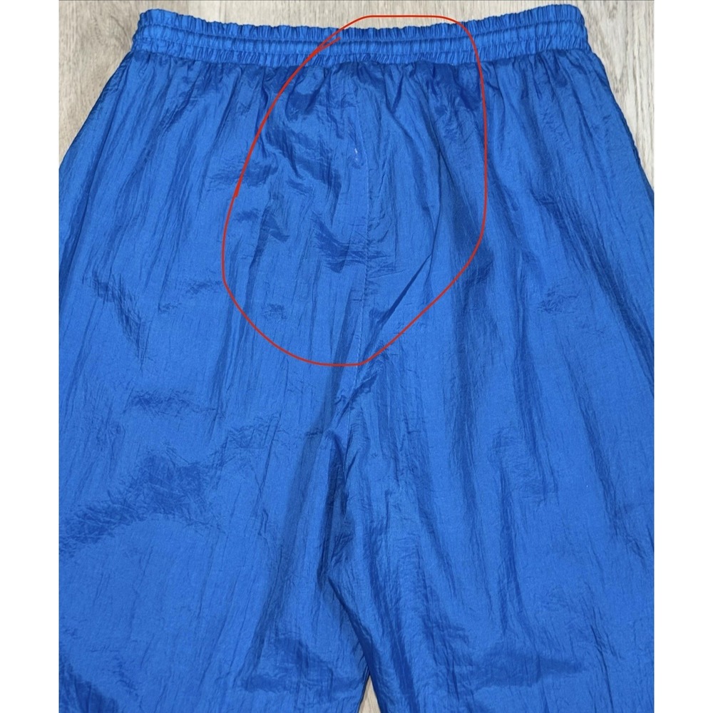 Vtg Westside Connection Nylon Windbreaker Pants Women's Large Blue Ankle Zip 80s - Picture 14 of 14